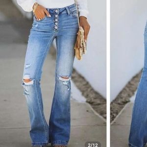 .NWT high waisted flare jeans